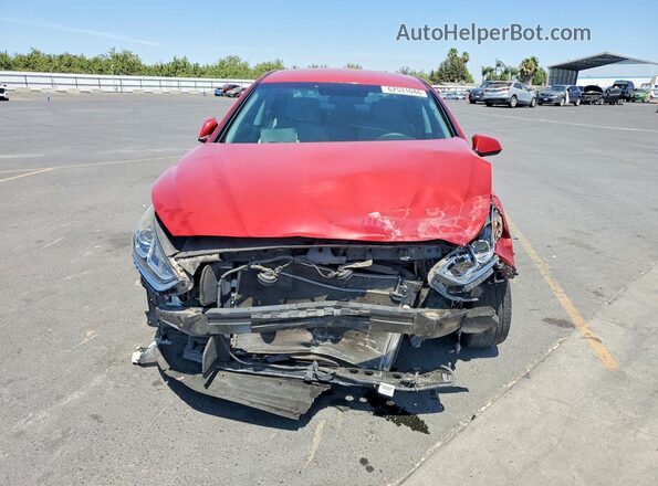 5NPE24AF4JH672934 2018 HYUNDAI SONATA Red Вид спереду