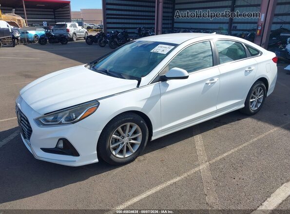 5NPE24AF4JH672996 2018 HYUNDAI SONATA White წინა მარცხენა ხედი სამი მეოთხედიდან