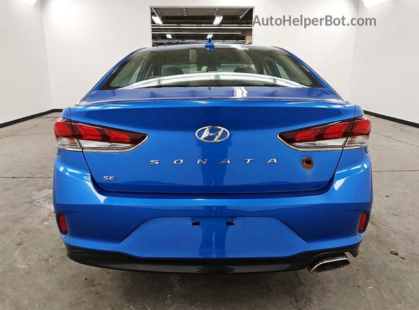 5NPE24AF4JH675767 2018 HYUNDAI SONATA Синий Вид сзади