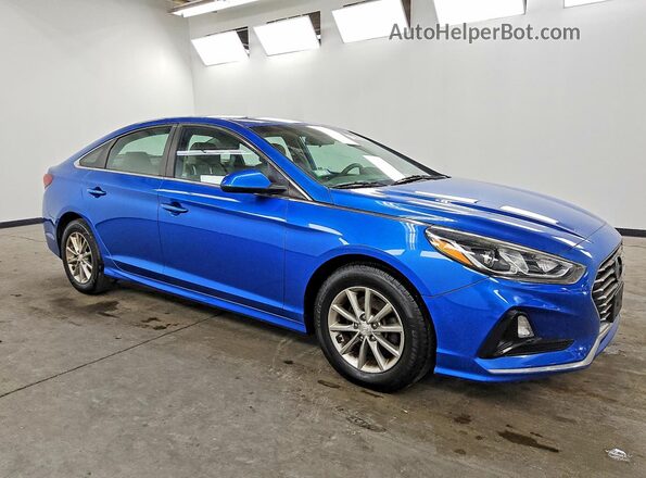 5NPE24AF4JH675767 2018 HYUNDAI SONATA Синий Передняя правая четверть