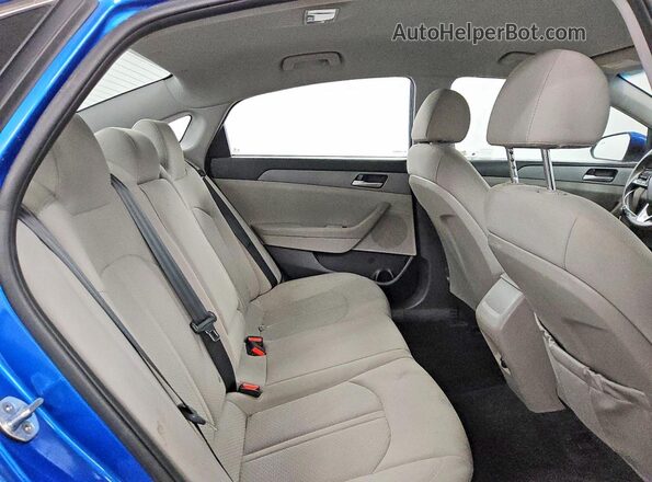 5NPE24AF4JH675767 2018 HYUNDAI SONATA Синий Вид задних сидений