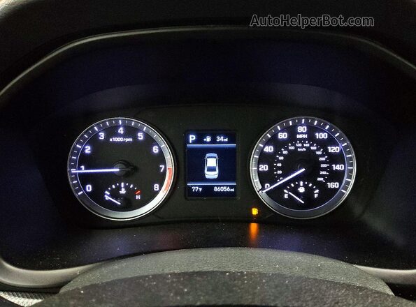 5NPE24AF4JH675767 2018 HYUNDAI SONATA Синий Вид щитка приборов