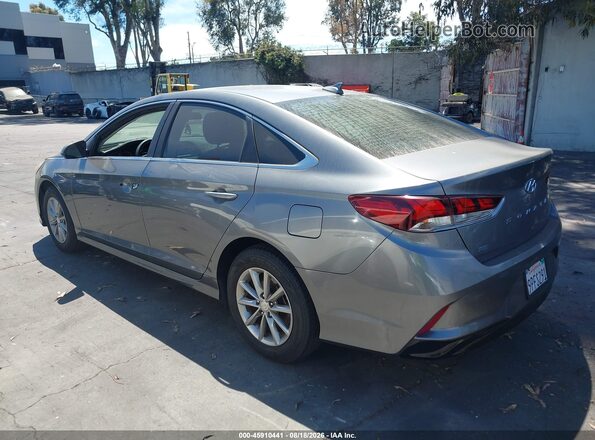 5NPE24AF4JH675977 2018 HYUNDAI SONATA Gray Trasero izquierdo