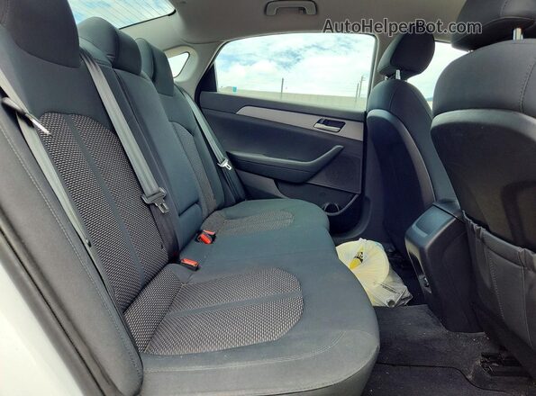 5NPE24AF4KH746306 2019 HYUNDAI SONATA White Вид задніх сидінь