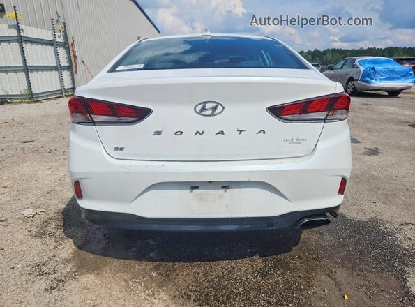 5NPE24AF4KH746306 2019 HYUNDAI SONATA White Вид ззаду