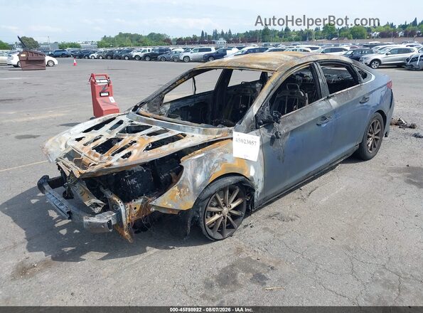 5NPE24AF4KH763946 2019 HYUNDAI SONATA Blue Przód lewy