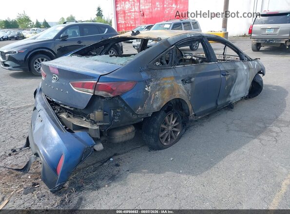 5NPE24AF4KH763946 2019 HYUNDAI SONATA Blue Tył prawy