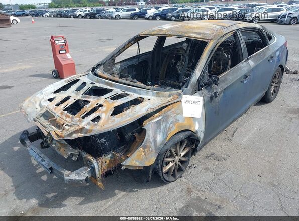 5NPE24AF4KH763946 2019 HYUNDAI SONATA Blue Widok z przodu