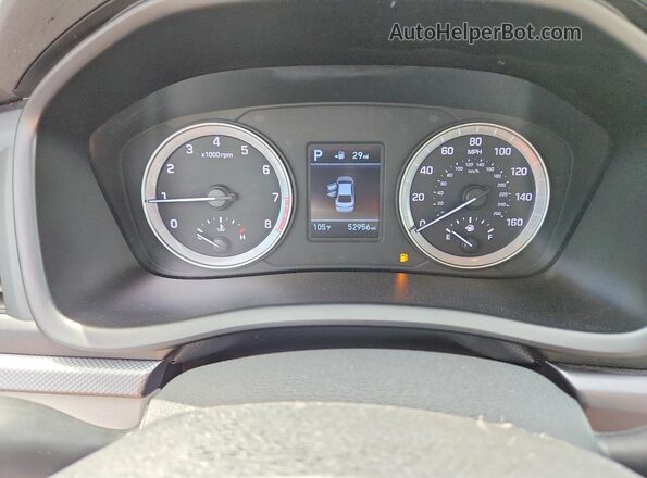 5NPE24AF4KH767463 2019 HYUNDAI SONATA Silver Вид щитка приладів