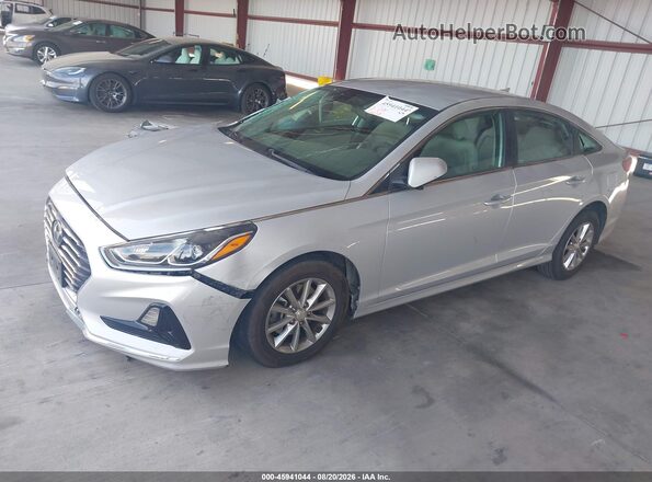 5NPE24AF4KH800834 2019 HYUNDAI SONATA Silver წინა მარცხენა ხედი სამი მეოთხედიდან