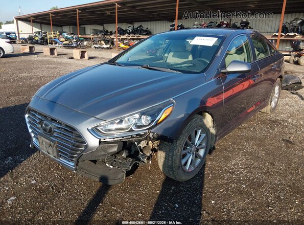 5NPE24AF4KH814877 2019 HYUNDAI SONATA Gray Przód lewy