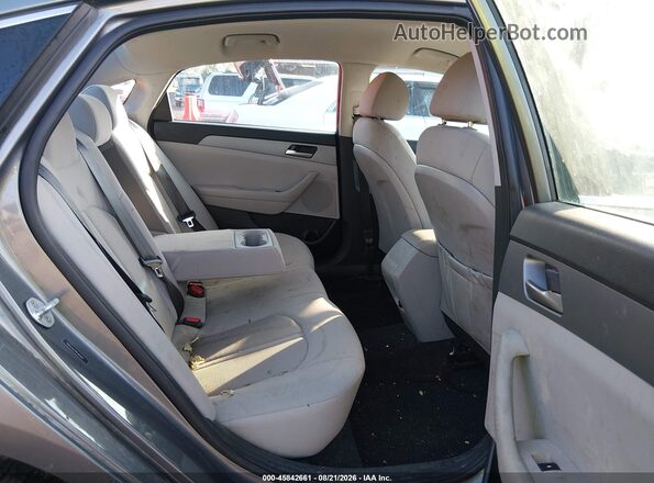 5NPE24AF4KH814877 2019 HYUNDAI SONATA Gray Widok naklejki z numerem VIN
