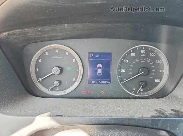 5NPE24AF5GH269358 2016 HYUNDAI SONATA Silver Вид щитка приладів