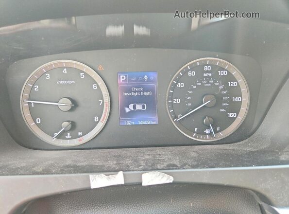 5NPE24AF5GH297337 2016 HYUNDAI SONATA Silver Вид щитка приладів