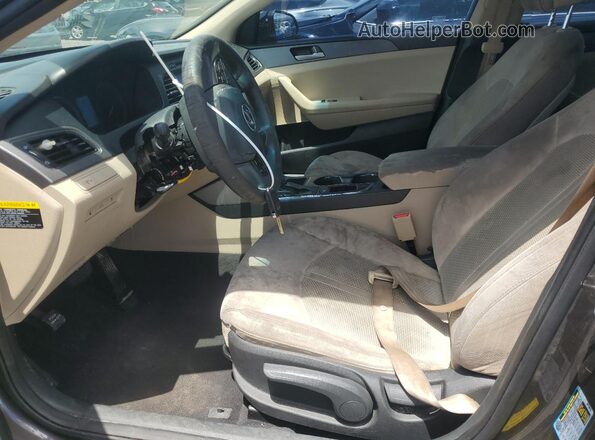 5NPE24AF5GH336217 2016 HYUNDAI SONATA Brown Widok wnętrza z przodu