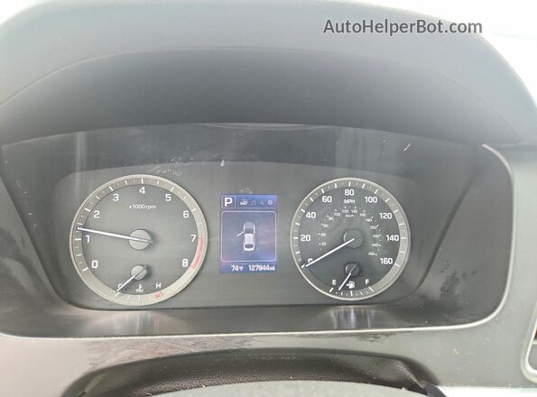 5NPE24AF5GH368066 2016 HYUNDAI SONATA White Вид щитка приладів