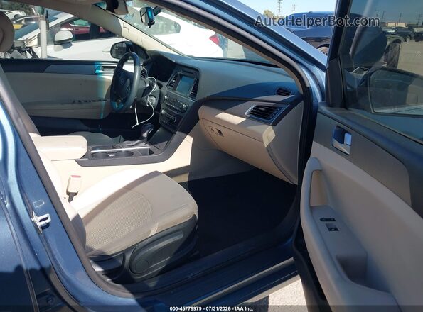 5NPE24AF5GH369718 2016 HYUNDAI SONATA Blue Սալոնի դիմացի տեսք