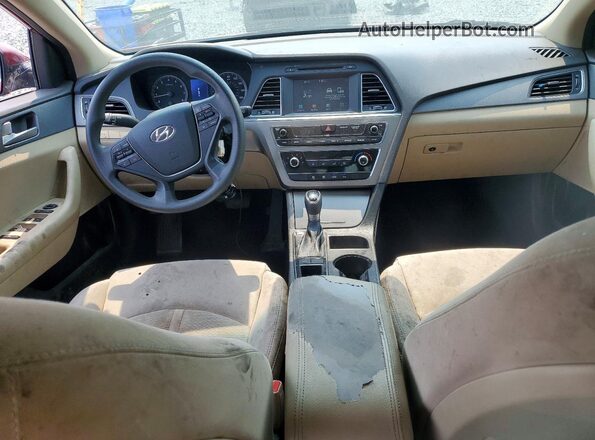 5NPE24AF5GH377690 2016 HYUNDAI SONATA Red Вид панелі приладів