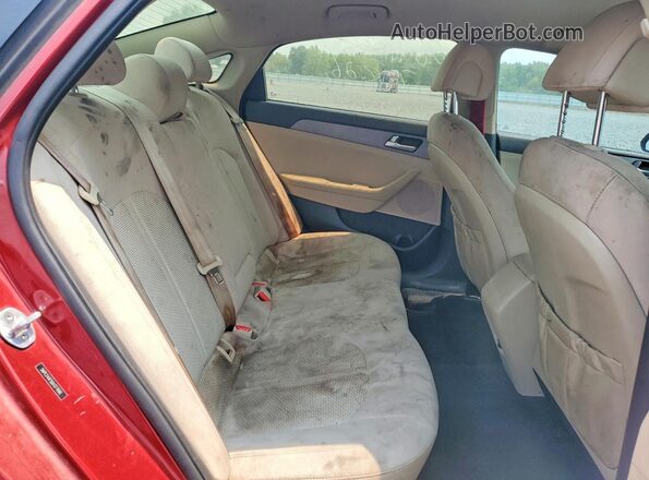 5NPE24AF5GH377690 2016 HYUNDAI SONATA Red Вид задніх сидінь