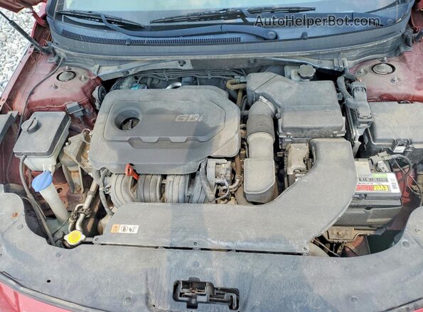 5NPE24AF5GH377690 2016 HYUNDAI SONATA Red Вид задньої частини салону