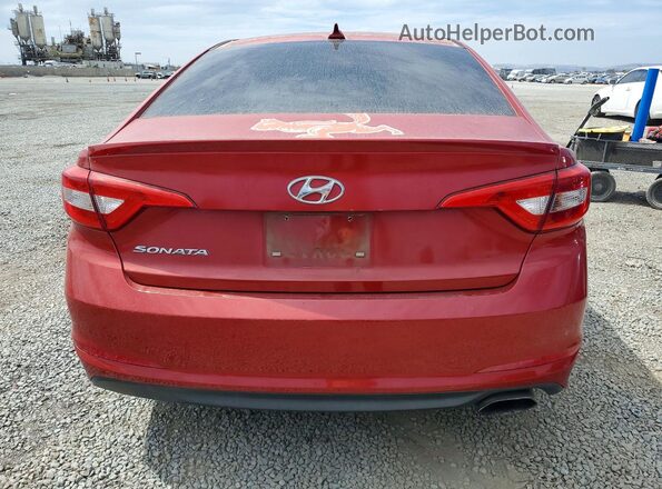 5NPE24AF5HH469044 2017 HYUNDAI SONATA Red Հետևի տեսք