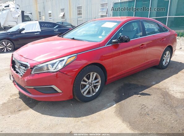 5NPE24AF5HH475135 2017 HYUNDAI SONATA Red წინა მარცხენა ხედი სამი მეოთხედიდან
