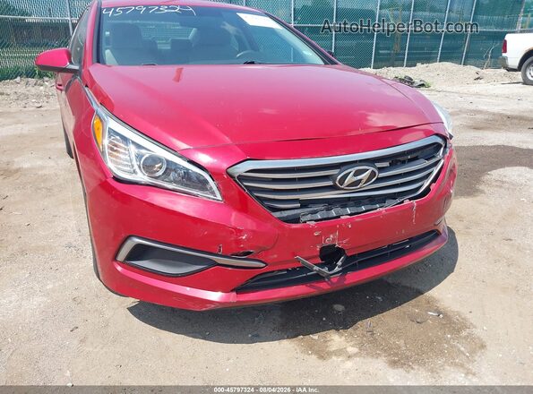 5NPE24AF5HH475135 2017 HYUNDAI SONATA Red წინა ხედი