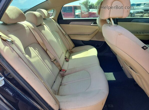 5NPE24AF5HH476950 2017 HYUNDAI SONATA Black Rear seats view