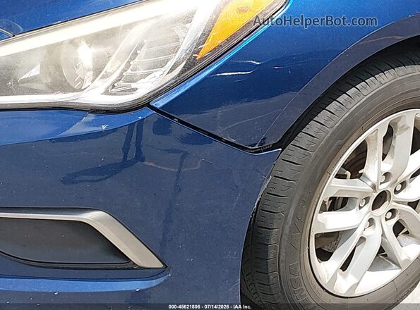 5NPE24AF5HH491321 2017 HYUNDAI SONATA Blue Widok z przodu