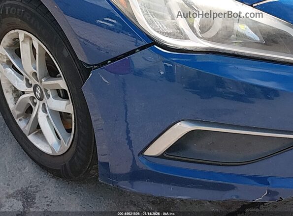 5NPE24AF5HH491321 2017 HYUNDAI SONATA Blue Widok zestawu wskaźników