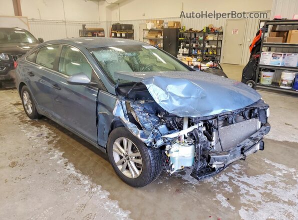 5NPE24AF5HH496051 2017 HYUNDAI SONATA Blue Delantero derecho