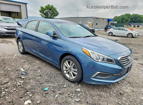 5NPE24AF5HH528190 2017 HYUNDAI SONATA Синий Передняя правая четверть