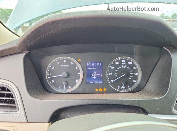 5NPE24AF5HH528190 2017 HYUNDAI SONATA Синий Вид щитка приборов