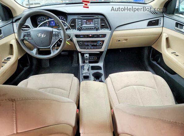 5NPE24AF5HH528190 2017 HYUNDAI SONATA Синий Вид панели приборов