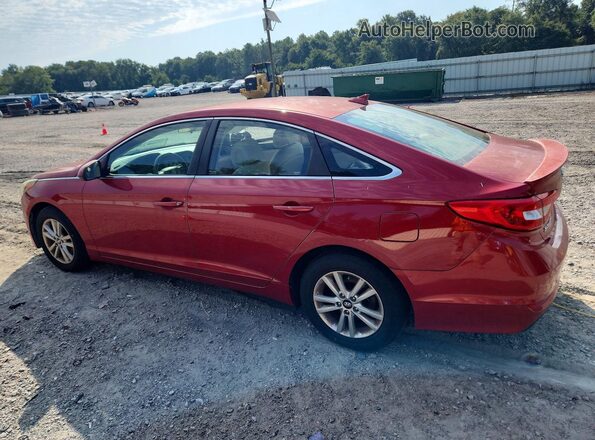 5NPE24AF5HH593749 2017 HYUNDAI SONATA Red Rear left