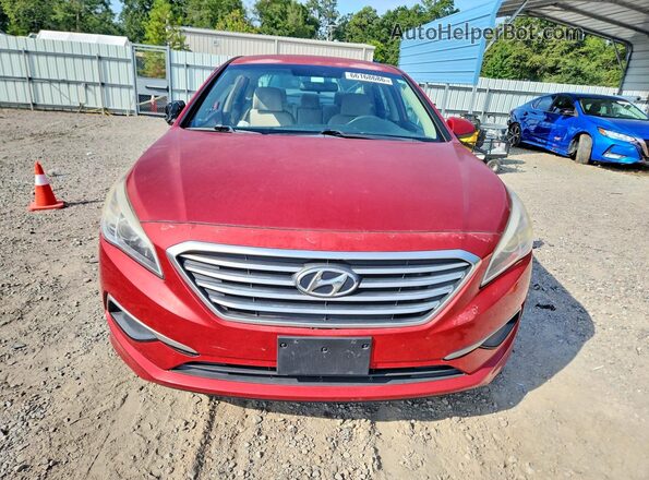 5NPE24AF5HH593749 2017 HYUNDAI SONATA Red Front view