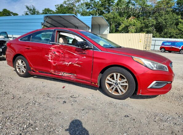 5NPE24AF5HH593749 2017 HYUNDAI SONATA Red Front right