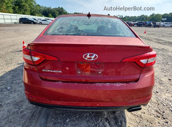 5NPE24AF5HH593749 2017 HYUNDAI SONATA Red Rear view