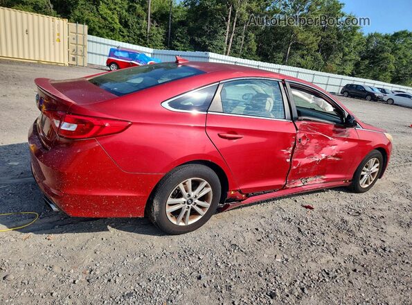 5NPE24AF5HH593749 2017 HYUNDAI SONATA Red Rear right
