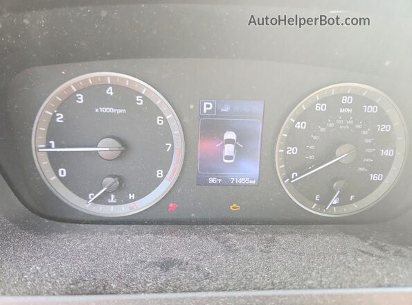 5NPE24AF5HH593749 2017 HYUNDAI SONATA Red Instrument cluster view