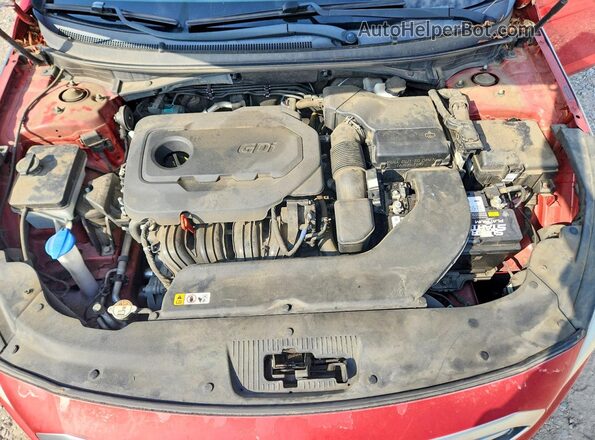5NPE24AF5HH593749 2017 HYUNDAI SONATA Red Rear interior view