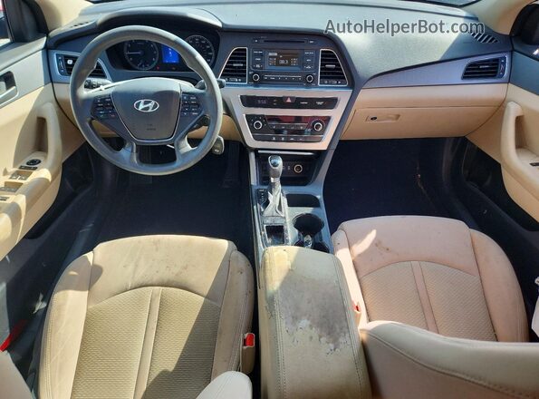 5NPE24AF5HH593749 2017 HYUNDAI SONATA Red Dashboard view
