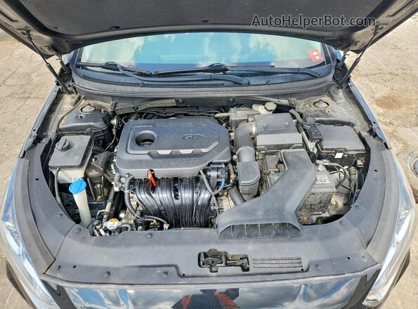 5NPE24AF5JH601984 2018 HYUNDAI SONATA Black Вид задньої частини салону