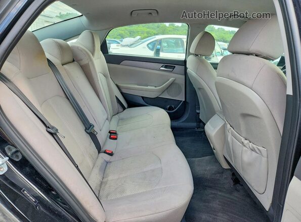 5NPE24AF5JH601984 2018 HYUNDAI SONATA Black Вид задніх сидінь