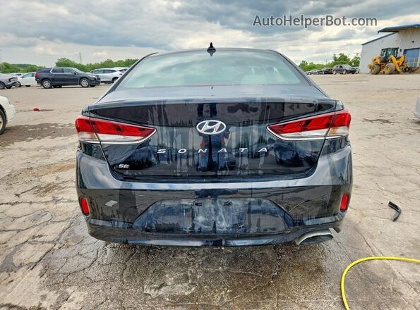 5NPE24AF5JH601984 2018 HYUNDAI SONATA Black Вид ззаду