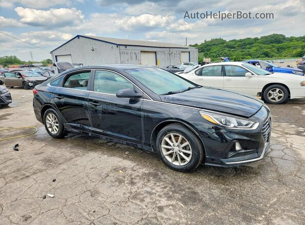 5NPE24AF5JH601984 2018 HYUNDAI SONATA Black Передня права чверть