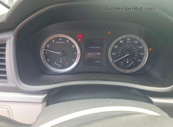 5NPE24AF5JH674000 2018 HYUNDAI SONATA Gray Widok zestawu wskaźników