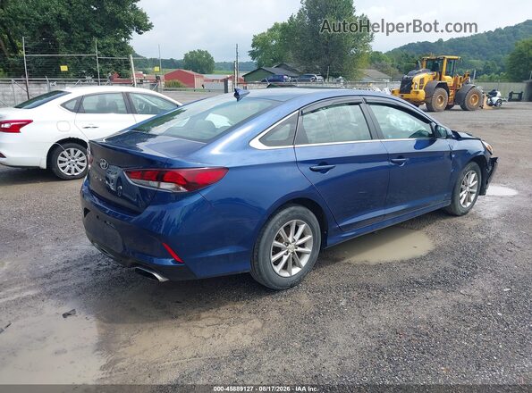5NPE24AF5JH691752 2018 HYUNDAI SONATA Blue Rear right