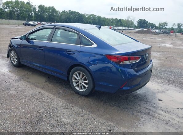 5NPE24AF5JH691752 2018 HYUNDAI SONATA Blue Rear left
