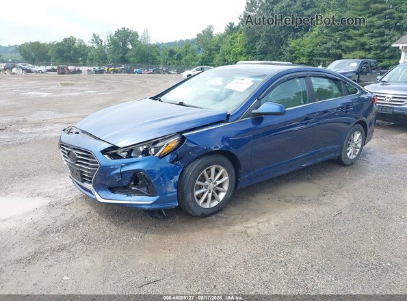 5NPE24AF5JH691752 2018 HYUNDAI SONATA Blue Front left